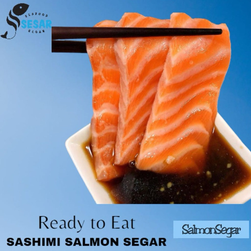 

Premium Sashimi Salmon - Slice Salmon Segar 250gr - Ready to Eat