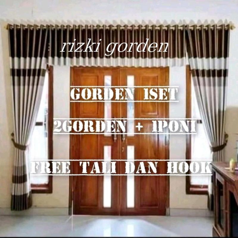 Gorden satu set lengkap gorden jendela ruang tamu pintu kamar minimalis Co