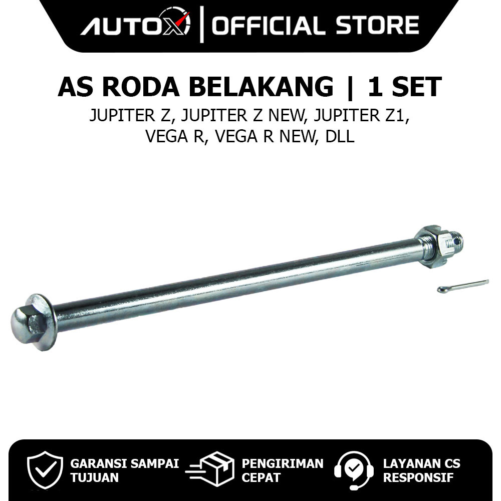 As Roda Belakang Untuk Jupiter MX Z Z1 Lama & Force 1 & F1ZR & Vega R ZR New Silver Panjang 1 Set