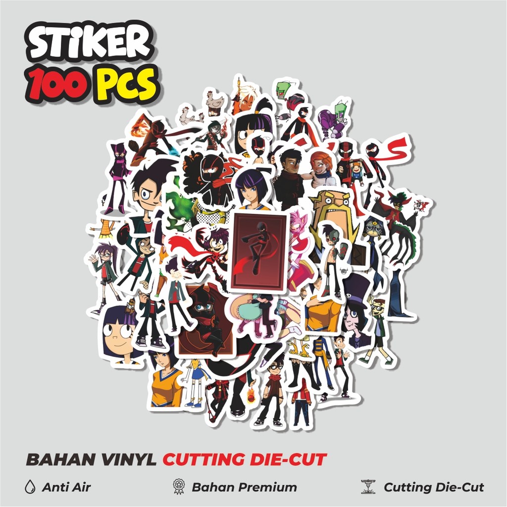

Terbaru! 50 pcs Stiker Kartun Randy Cunningham Dekorasi Lucu Kreatif untuk Notebook, Skateboard, HP