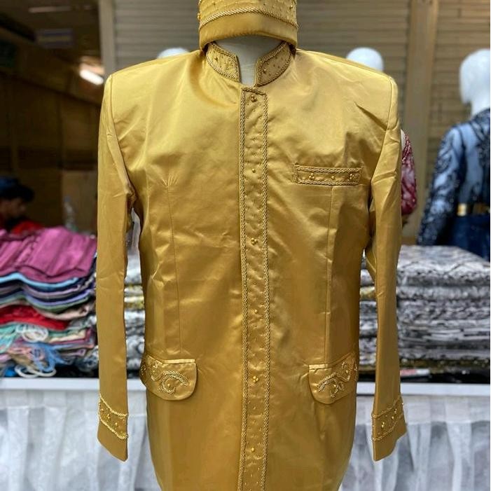baju bapak bapak besan_baju buat bapak besan - GOLD, M