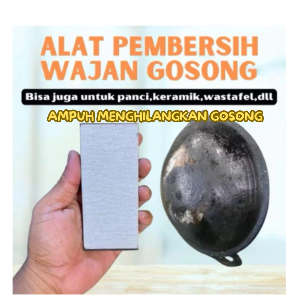 Sikat Wajan Panci Gosong Gosokan Wajan Panci Gosong Penghilang Panci Hitam Gosong Penghilang Kerak