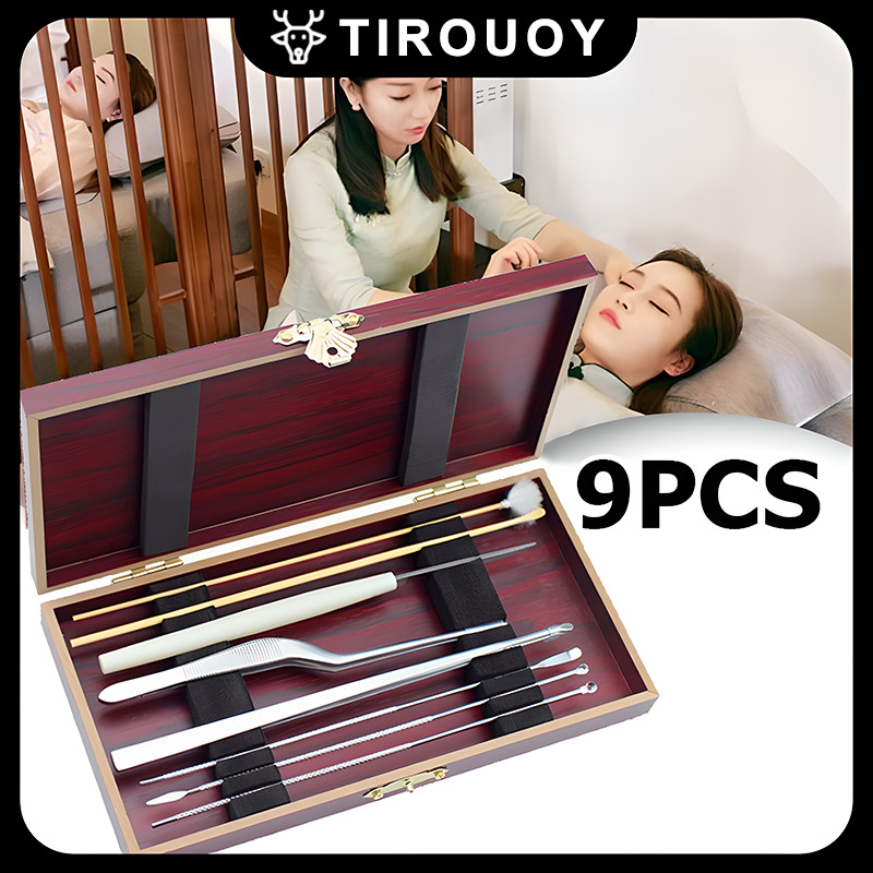 9 In 1 Alat Pembersih Kuping Alat Pembersih Telinga Lengkap Stainless Pembersih Telinga Ear Wax Pick