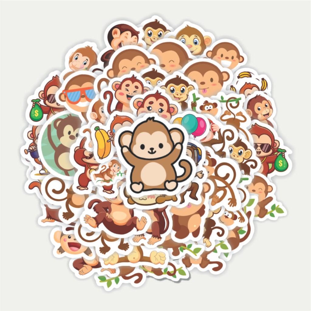 

Sticker Pack Stiker Hewan Monyet | Sticker TUMBLR | Stiker LAPTOP KOPER HELM