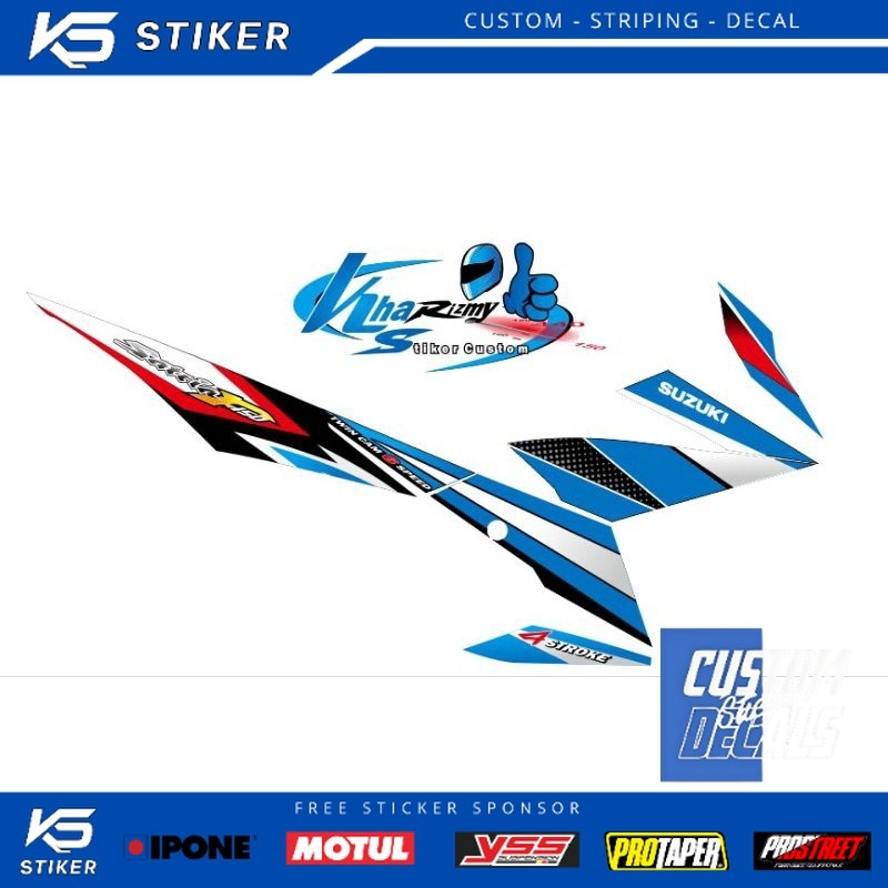 Stiker Striping Satria FU FI Custom Livery CBU CKD Kualitas Terbaik Awet