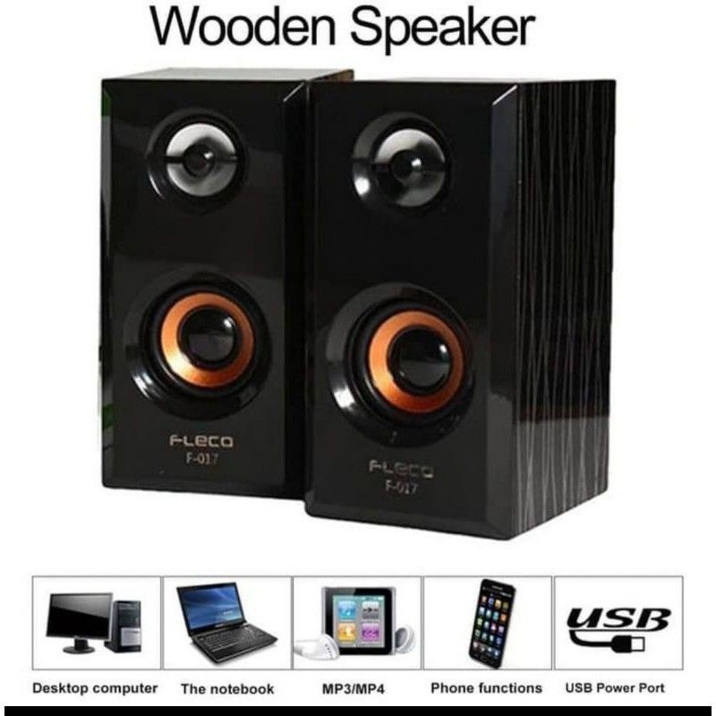 Fleco F-017 Speaker Komputer Multimedia Speaker Laptop PC Salon Aktif Mini Computer