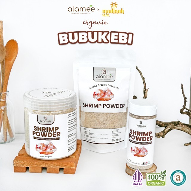 

ALAMEE Ebi Bubuk Kering Halus Udang Bumbu Dapur Organik Shrimp Powder Spice Seasoning madinah