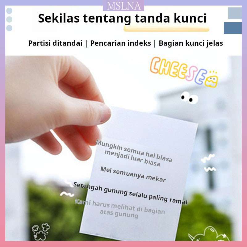 

Catatan tempel transparan sederhana bagi siswa untuk merobek catatan kecil untuk catatan belajar dan kantor