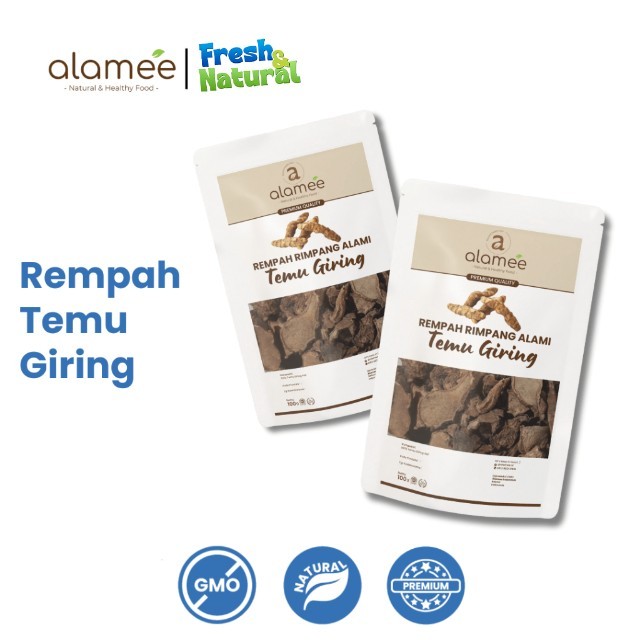 

ALAMEE Temu Giring Kering Organik Iris Kuning Gajah Rempah Rimpang Alami Bumbu Seasoning Masak 100gr fresh and natural