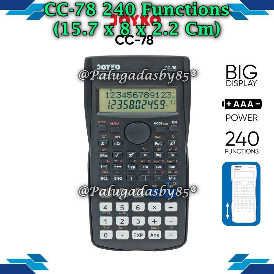 

(1 Biji) GROSIR Kalkulator JOYKO CC-78 Scientific / Calculator Scientific Kalkulator Ilmiah CC-78