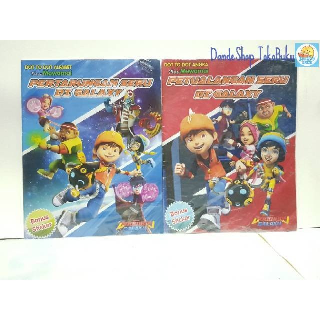 Boboiboy Galaxy Seri buku Dot to Dot Alfabet plus mewarnai Petualangan Seru di Galaxy