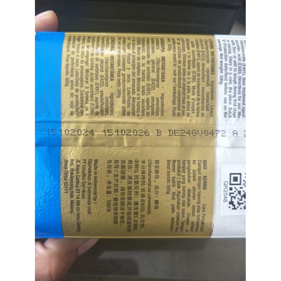 

Mumpung Murah saf instant gold 500gram roti