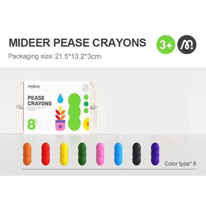 

【M-MT】PROMO!!! Mideer washable beeswax based peas crayon 8 / 12 crayon - 8 crayon