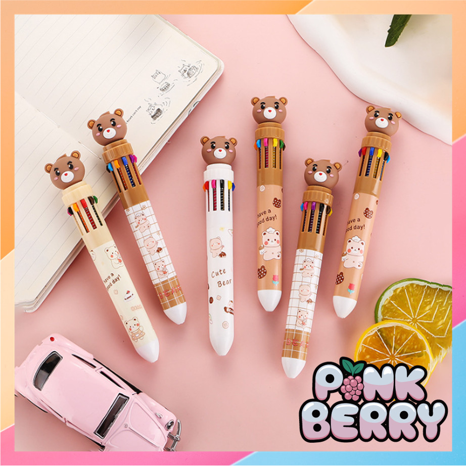 

PINK BERRY S6271 Bolpoin Karakter Beruang Lucu 10 Warna Motif Teddy Bear Bulpen Karakter Teddy Lucu 10 Warna Tinta