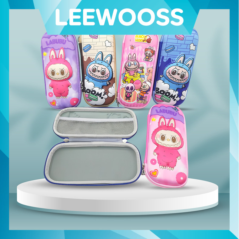 

LEEWOOSS S6589 Kotak Pensil Anak Kotak Pensil Kartun Lucu Unisex Tempat Alat Tulis Kartun Pencil Case Anak