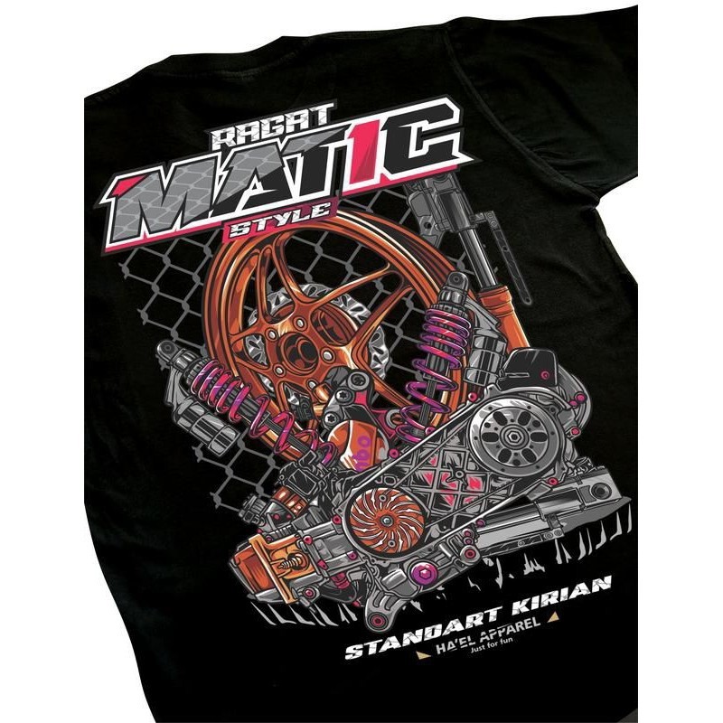 Kaos Ragat Matic Style / Baju T-shirt Distro Standart Kirian / Pakaian pria wanita