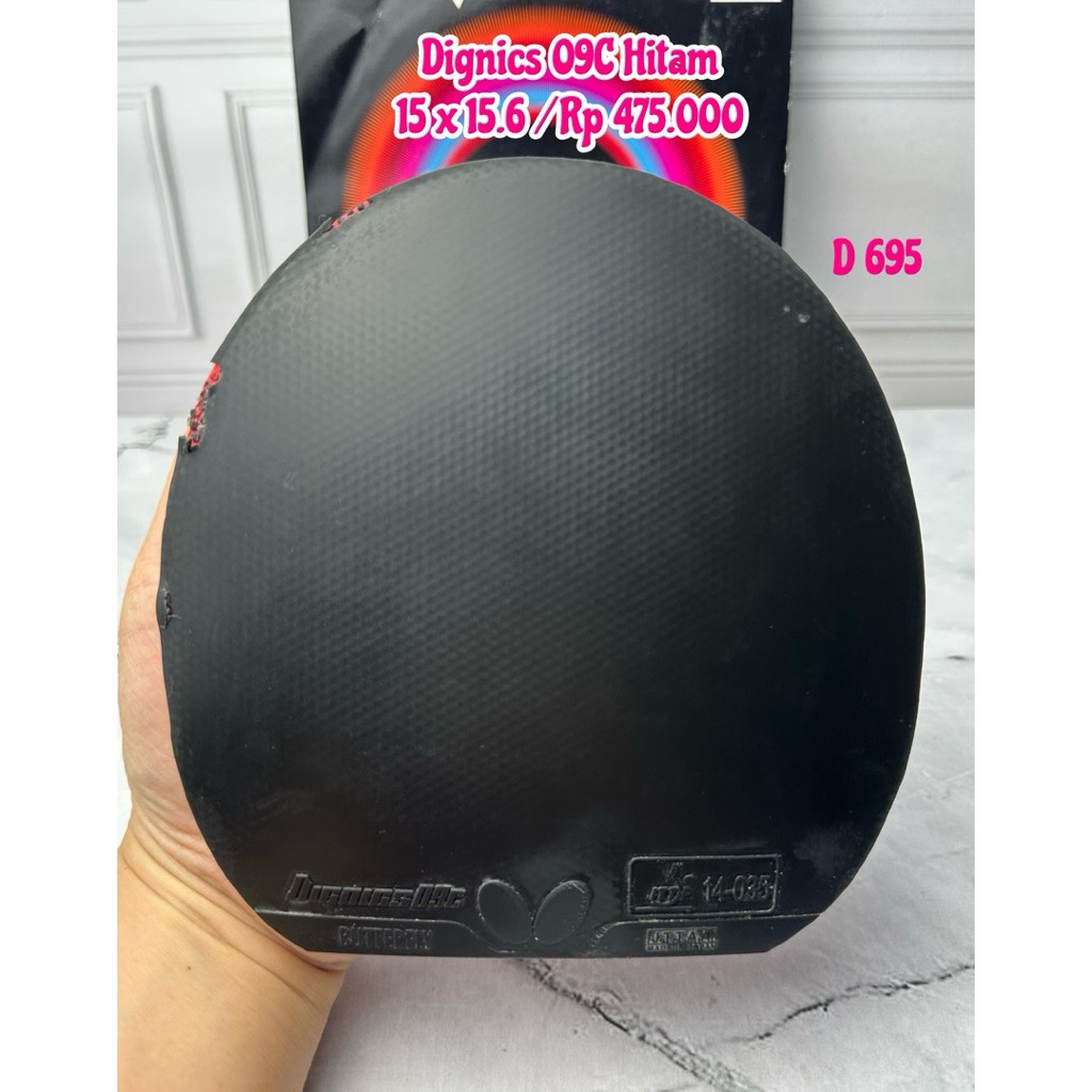 SECOND KARET PINGPONG TENIS MEJA BUTTERFLY DIGNICS 09C HITAM ORIGINAL MARKET JEPANGCO