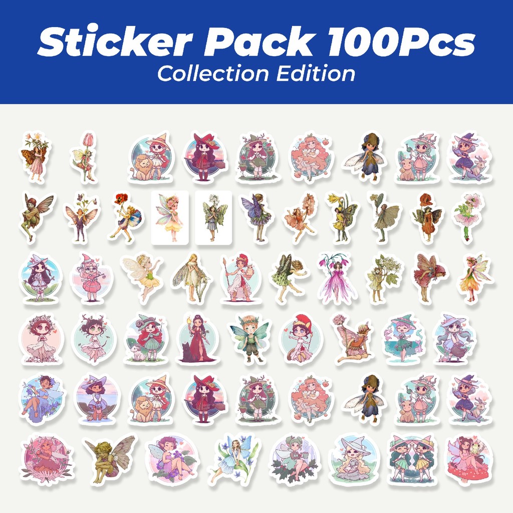 

Hot Stiker Fairy [Peri] Lucu Anti Air Stikers Berperekat Waterproof Sticker Decal Buat Motor Helm Buku Journal Koper Casing HP Laptop Botol Minum
