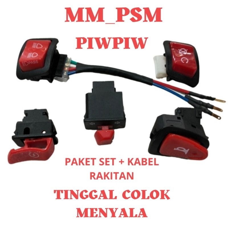 SAKLAR VIETNAM PIWPIW// TOMBOL VIETNAM // SAKLAR MERAH // SAKLAR SET KOMPLIT VIETNAM SAKLAR KLAKSON 