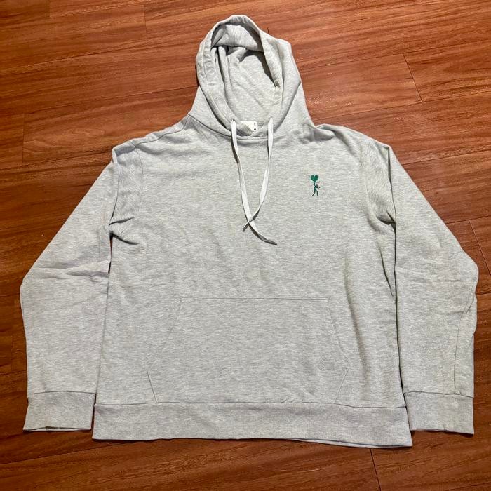Jaket Hoodie Tate Signature Korean Grey Printed - Size L