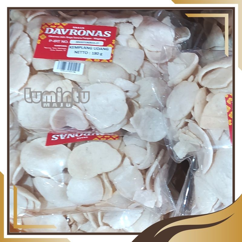 

KERUPUK KEMPLANG UDANG / BANGKA 180GR DAVRONAS / camilan dan oleh-oleh khas NUSANTARA