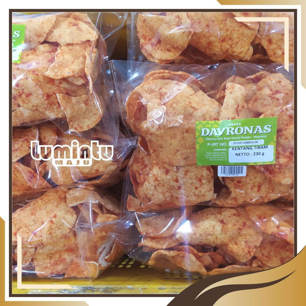 

KERUPUK KENTANG TIRAM 230GR DAVRONAS / camilan snack dan oleh-oleh khas Magelang