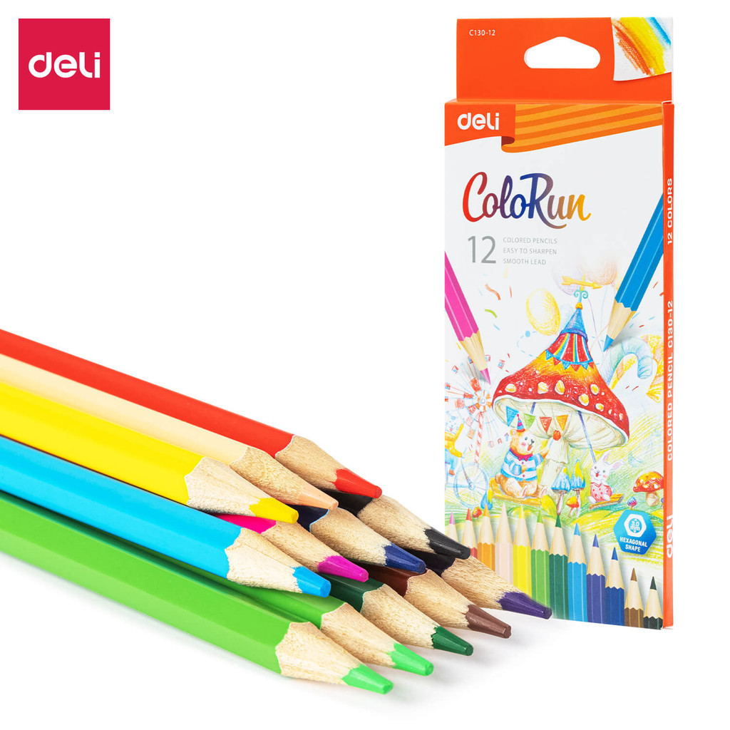 

Deli | Pensil Warna (Color Pencil) ColoRun | 12 & 24 Warna | EC130