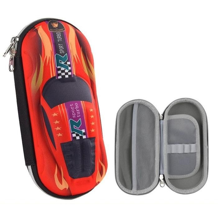 

[New Arrival] Tempat Pensil Kotak Pensil Pencil Case TK SD Bahan EVA 3D Mobil Car Peralatan Stationery Tulis Karet - Merah