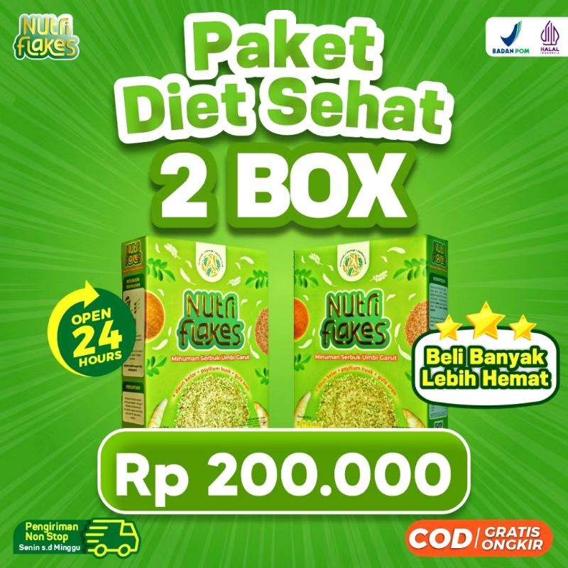 

Nutriflakes Sereal Sehat Membantu Mengatasi Asam Lambung Maag Dan Gerd 2 Box