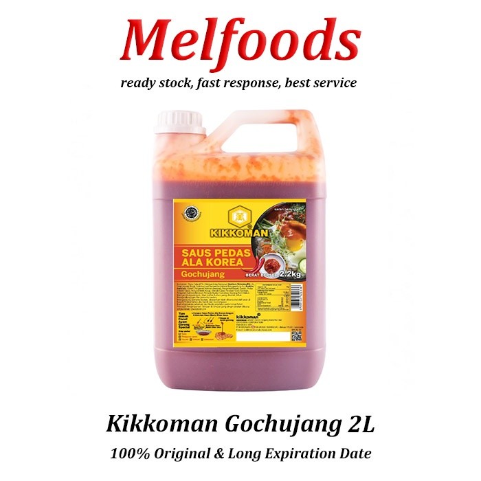 

Kikkoman Gochujang Sauce HALAL 2L – Saus Sambal Pedas Korea