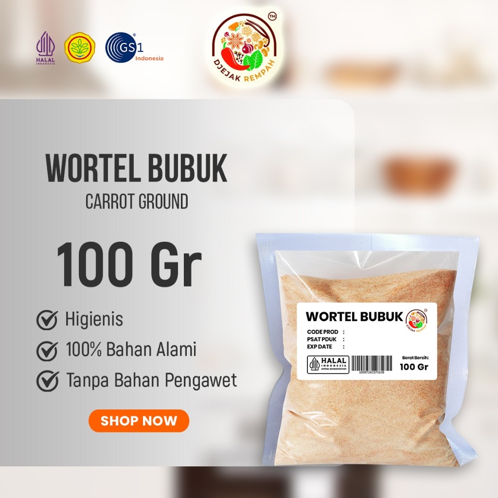 

Wortel bubuk/ Wortel/ Carrot Powder/ Wortel kering/ wortel kemasan (100 - 1 kg)