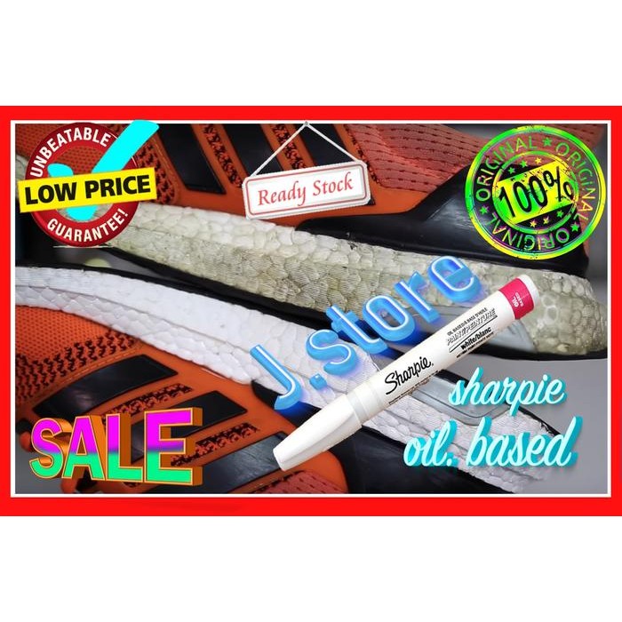 

TERLARIS! White / Blanc Sharpie Oil Based Pen Marker Ultra boost NMD Pureboost