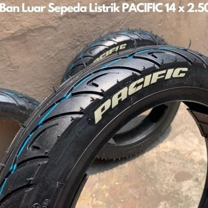 Ban luar sepeda listrik 14 x 2.50 inch Ban Tubeless Exotic dan Pentil Miring Pvr50 high quality - BA