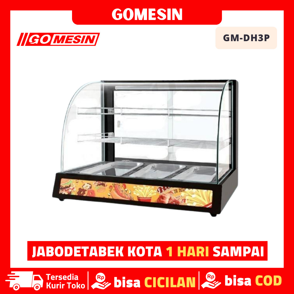 GOMESIN GM-DH-3P Etalase Makanan Penghangat Makanan Original