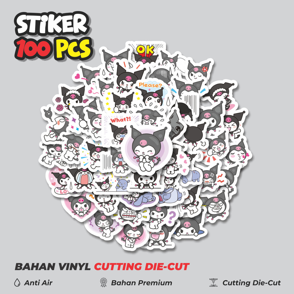 

Terbaru! 50 pcs Stiker Kartun Kuromi Versi 1 Dekorasi Lucu Kreatif untuk Notebook, Skateboard, HP