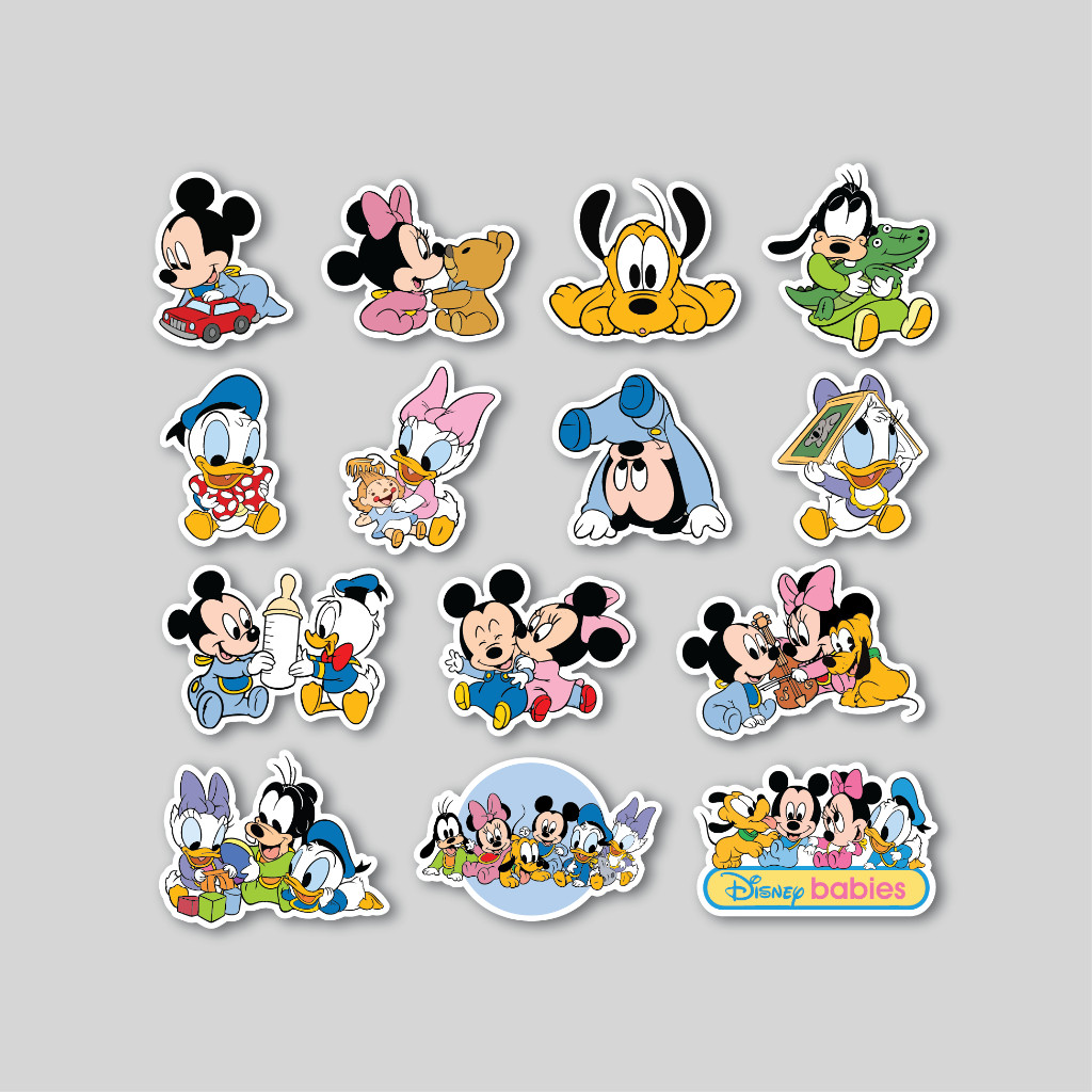 

Sticker Pack Babies Mickey & Friends | Sticker Tumbler | Stiker Laptop Koper Helm