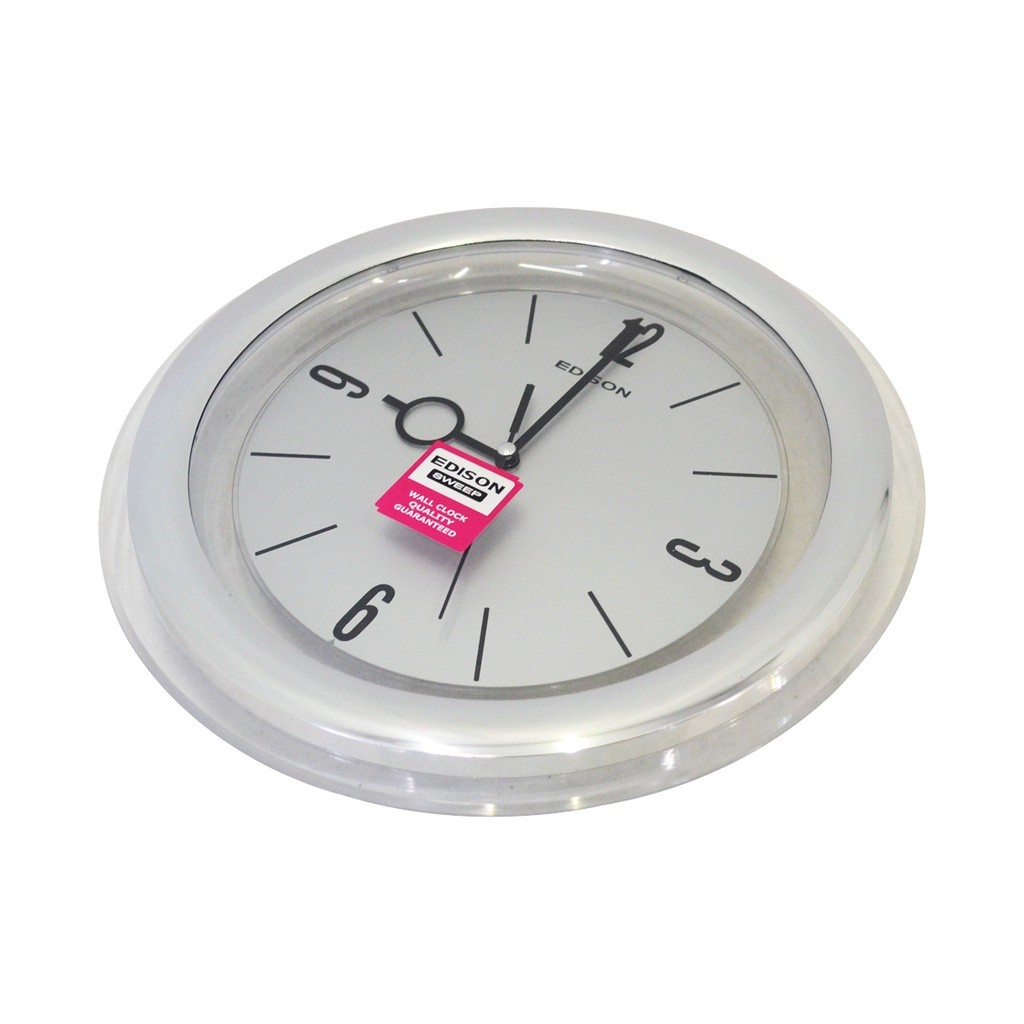 Jam Dinding EDISON 18 Jam Dinding Edison ES 18B Polos Dia 30cm SWEEP