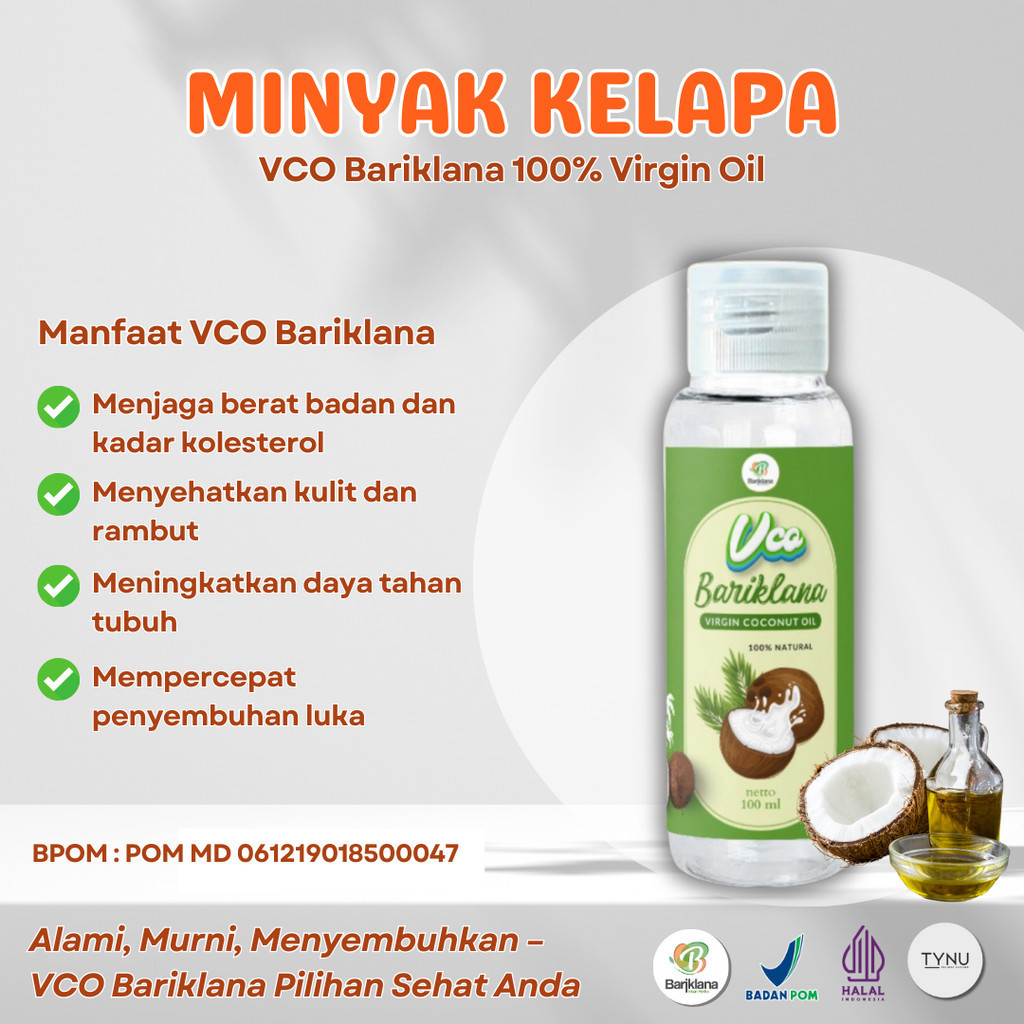 

VCO Bariklana Minyak Kelapa Murni 100% VIRGIN COCONUT OIL