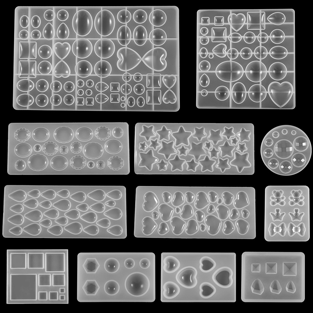 

1Pcs Heart Love Pendant Epoxy Casting Molds Kits Mixed Style UV Silicone Resin Molds For DIY Jewelry Making Findings Supplies