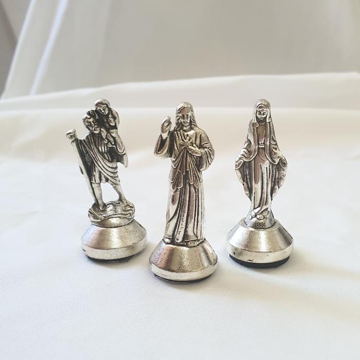 Patung Mobil Yesus Koronka Bunda Maria Santo Kristoforus Christopher - St Christopher