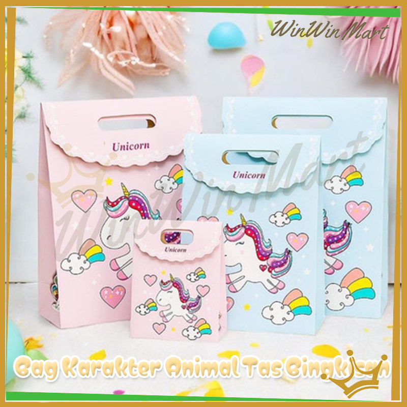 

WWM Goodie Bag Karakter Animal Tas Bingkisan Hadiah Hampers Ulang Tahun Anak Karakter Hewan Souvenir Kantong Tentengan Bingkisan