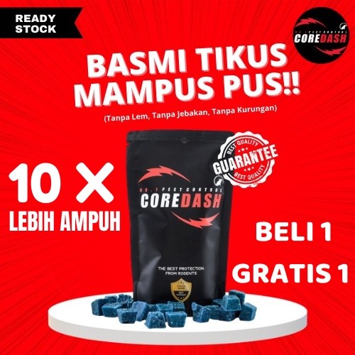 Racun Tikus Ampuh Mati Kering COREDASH Perangkap / Pengusir / Jebakan Tikus Massal PROMO 1 GRATIS 1