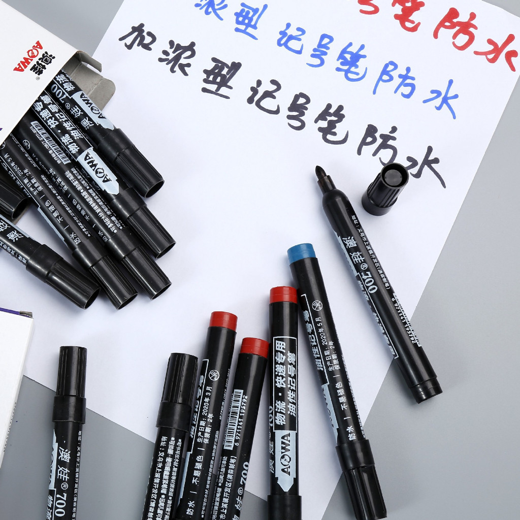 

[ PAKET 3 PCS ] Spidol Permanen Spidol Hitam Biru Merah Permanent Marker Spidol - SAN BWI