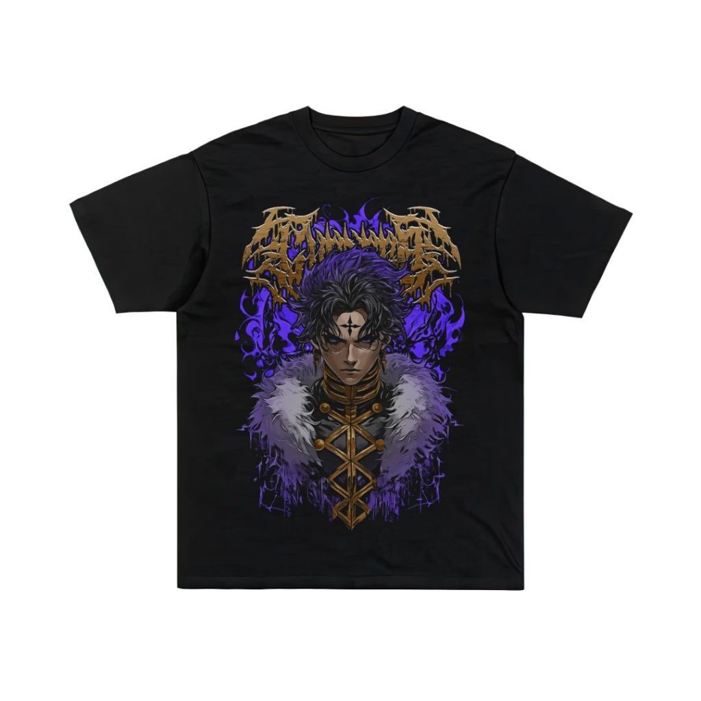 Psycho Crucify "Chrollo Lucilfer" Reguler T-Shirt | Black | Kaos Chrollo Lucilfer | Anime | Kaos Hun