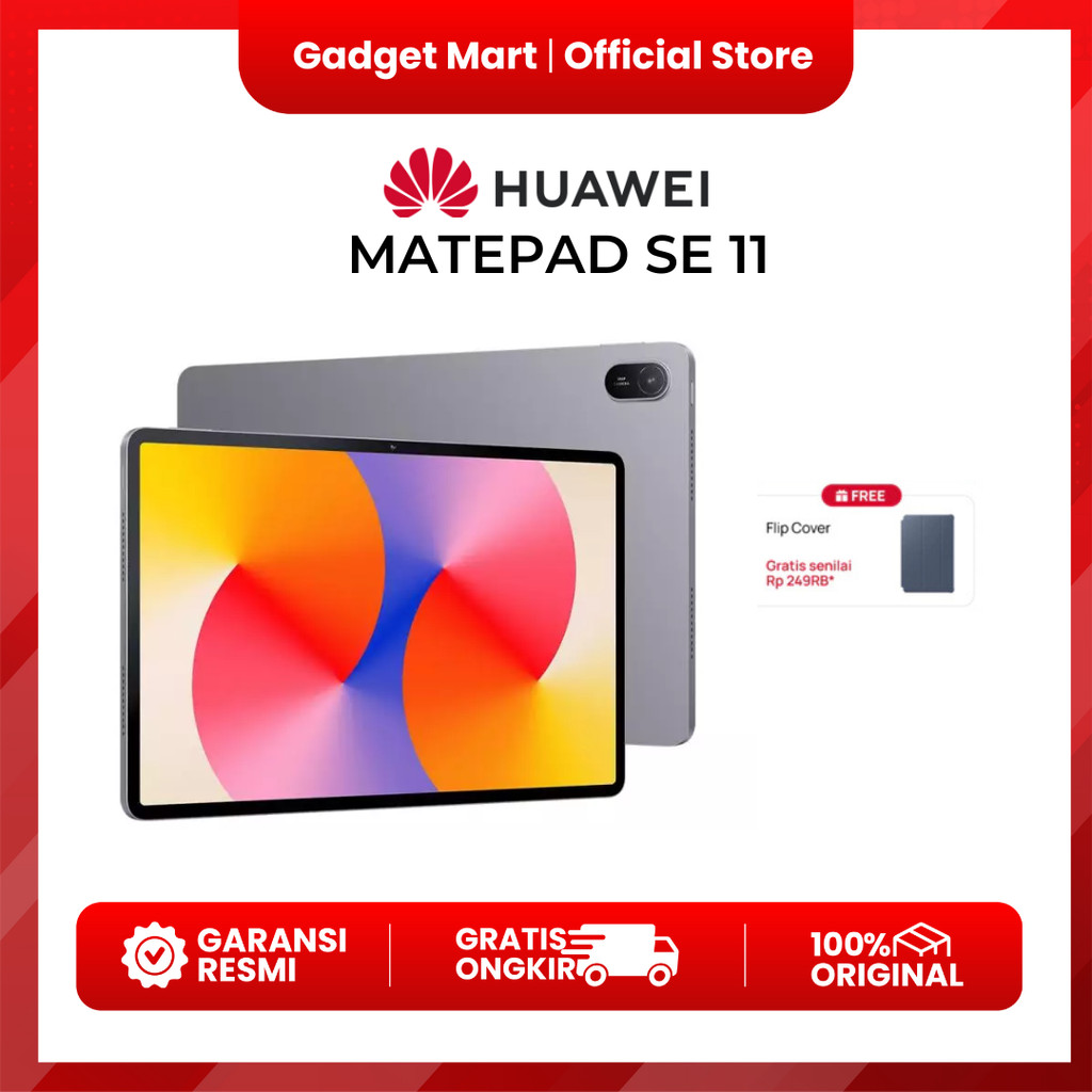 HUAWEI MatePad SE 11" Tablet 6+128GB | FHD+ Eye Comfort Display | 7700mAh - Garansi Resmi