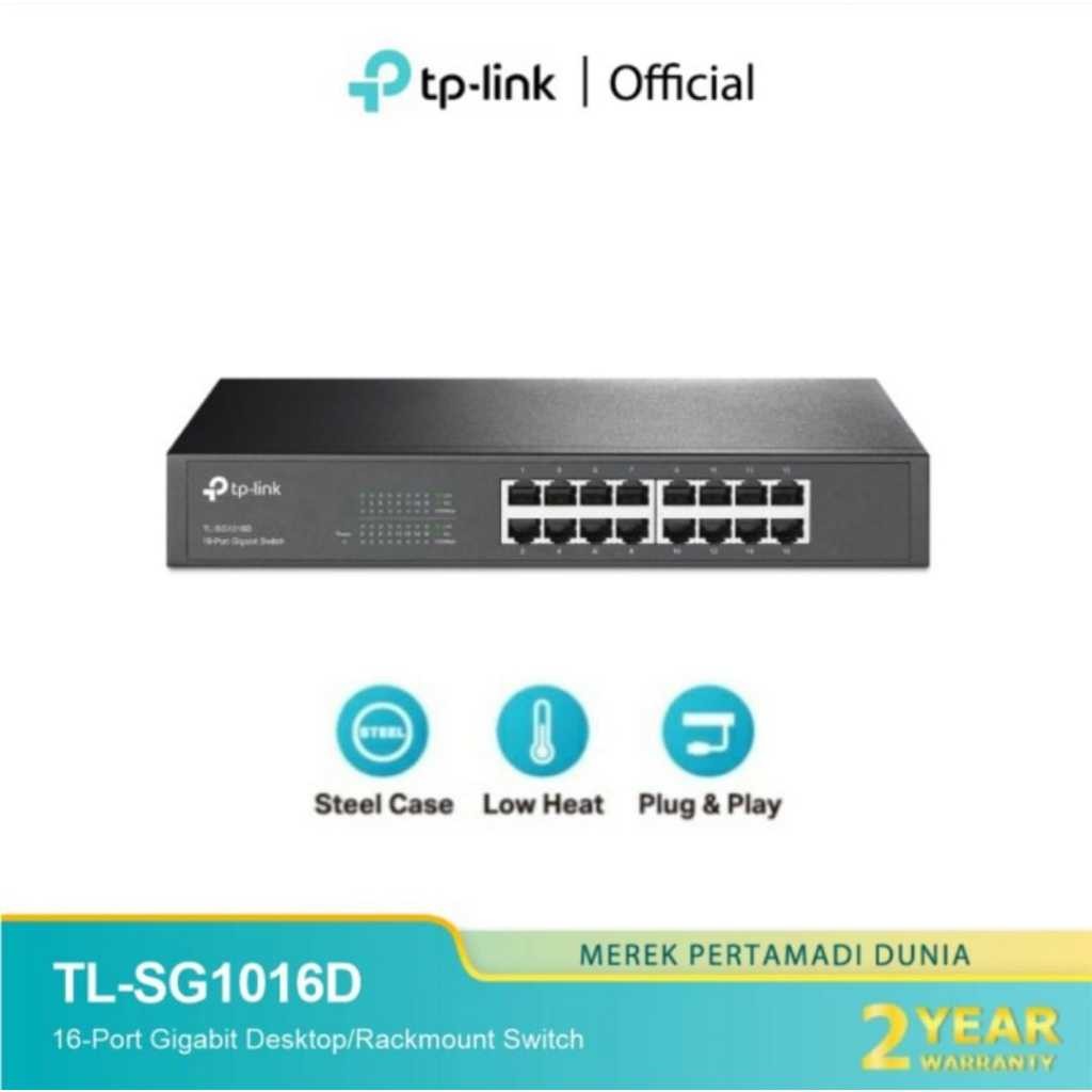 TPLINK TP Link TL-SG1016D 16-Port Gigabit Switch Hub