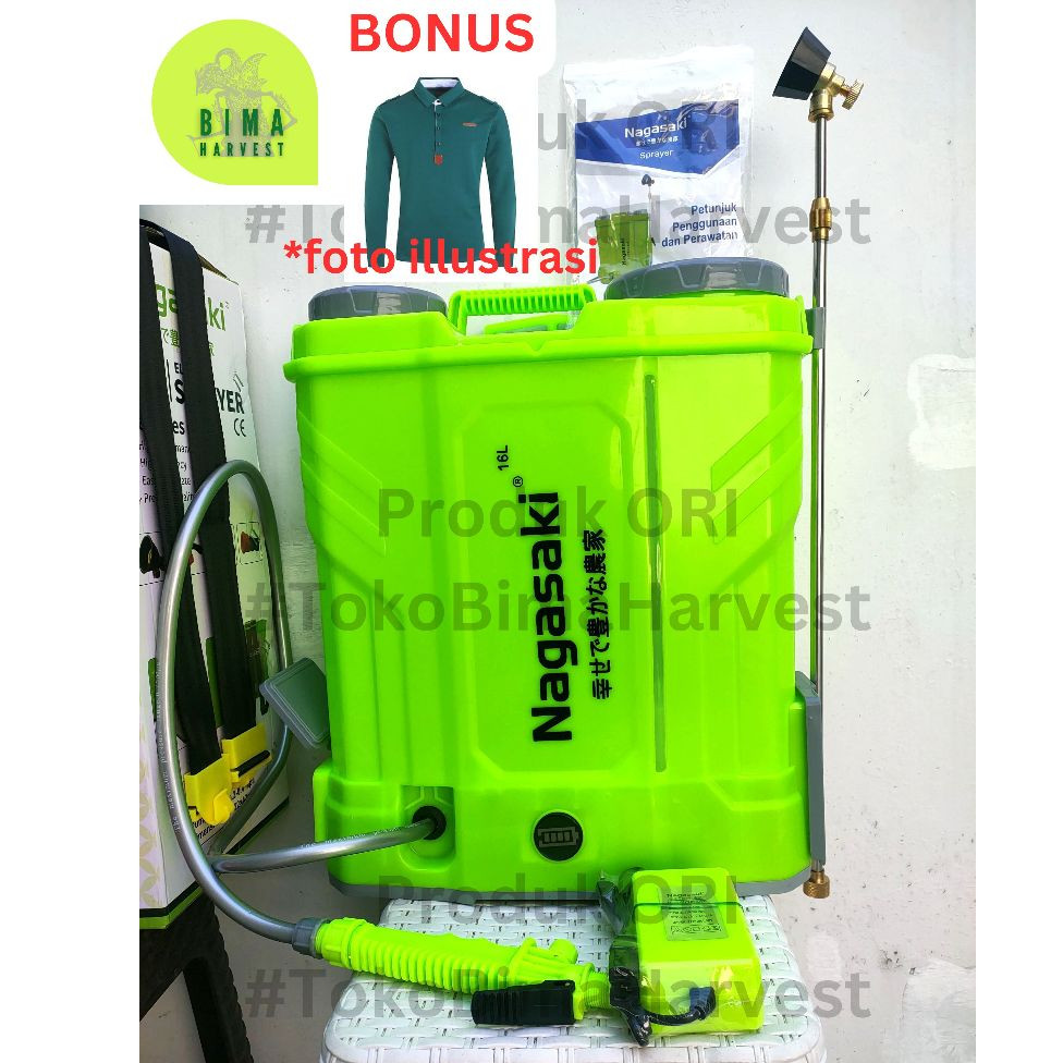 100% ORiGiNAL - Nagawa / Nagasaki 16 Liter 125 PSI Tangki Semprot Elektrik Sprayer Elektrik Alat Sem