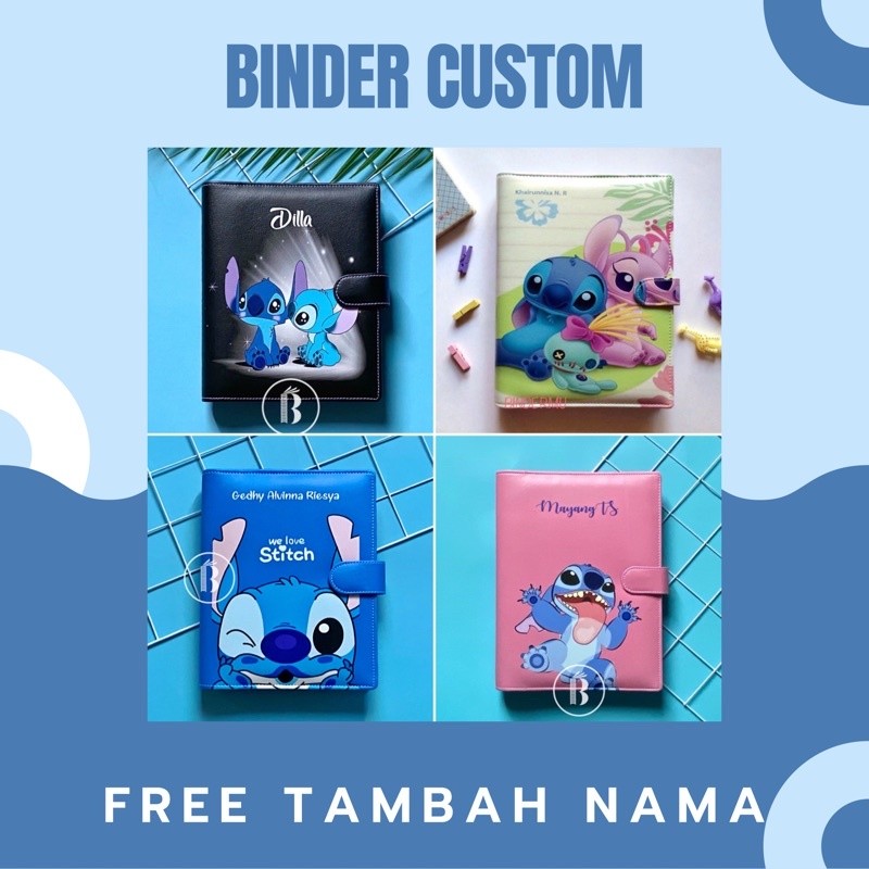 

Binder CUSTOM Stitch Editions FREE Tambah nama 20ring A5 / 26ring B5 / 6ring A6 Planner Agenda