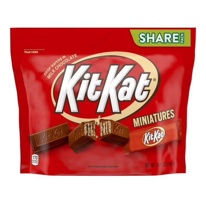 

Kit Kat Miniatures Milk Chocolate Wafer Candy, Share Pack - 10.1 oz
