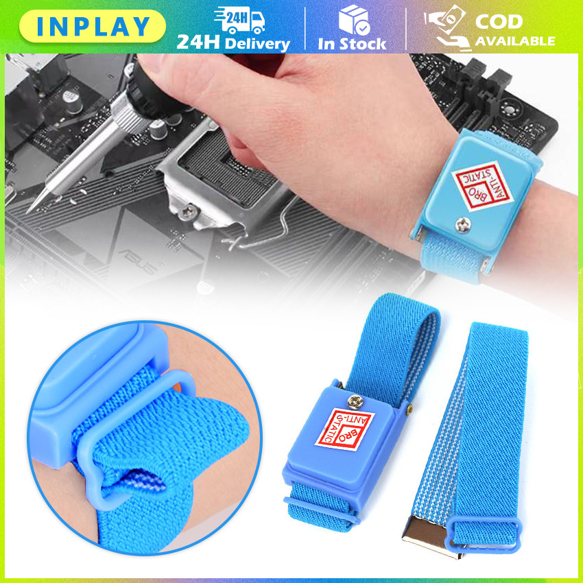 Anti Static Strap Gelang Pengaman / Wristband Tanpa Kabel untuk Perbaikan Laptop - Aman dari Arus St